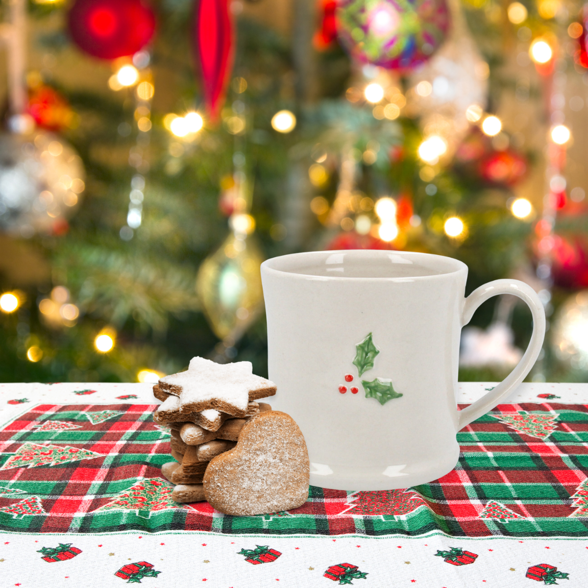 Ceramic Holly Christmas Mini Mug