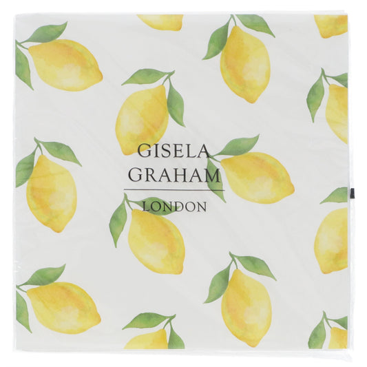 Lemons Paper Napkins | Pack of 20 | Gisela Graham
