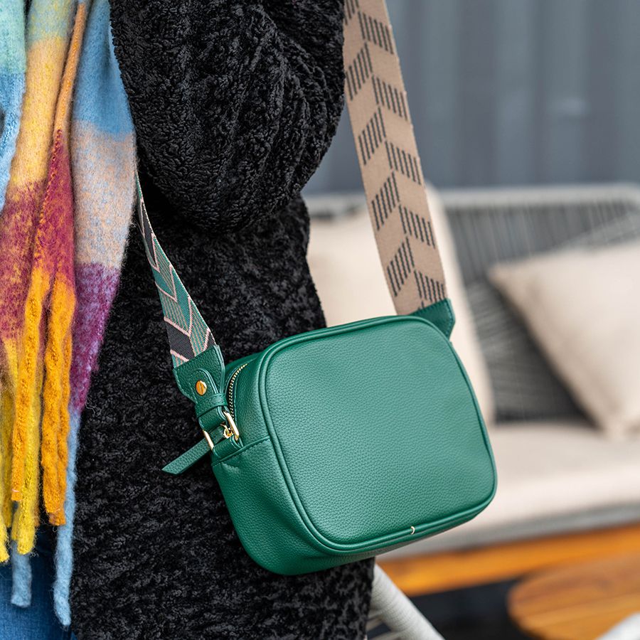 Bottle Green Crossbody Camera Bag