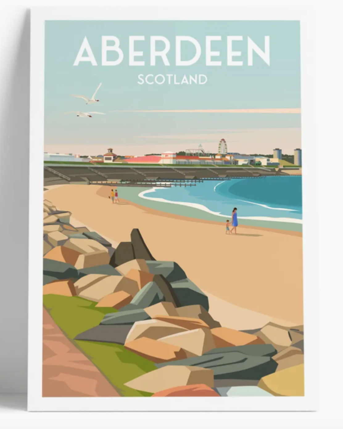 Aberdeen Beach | A4 Vintage Travel Print