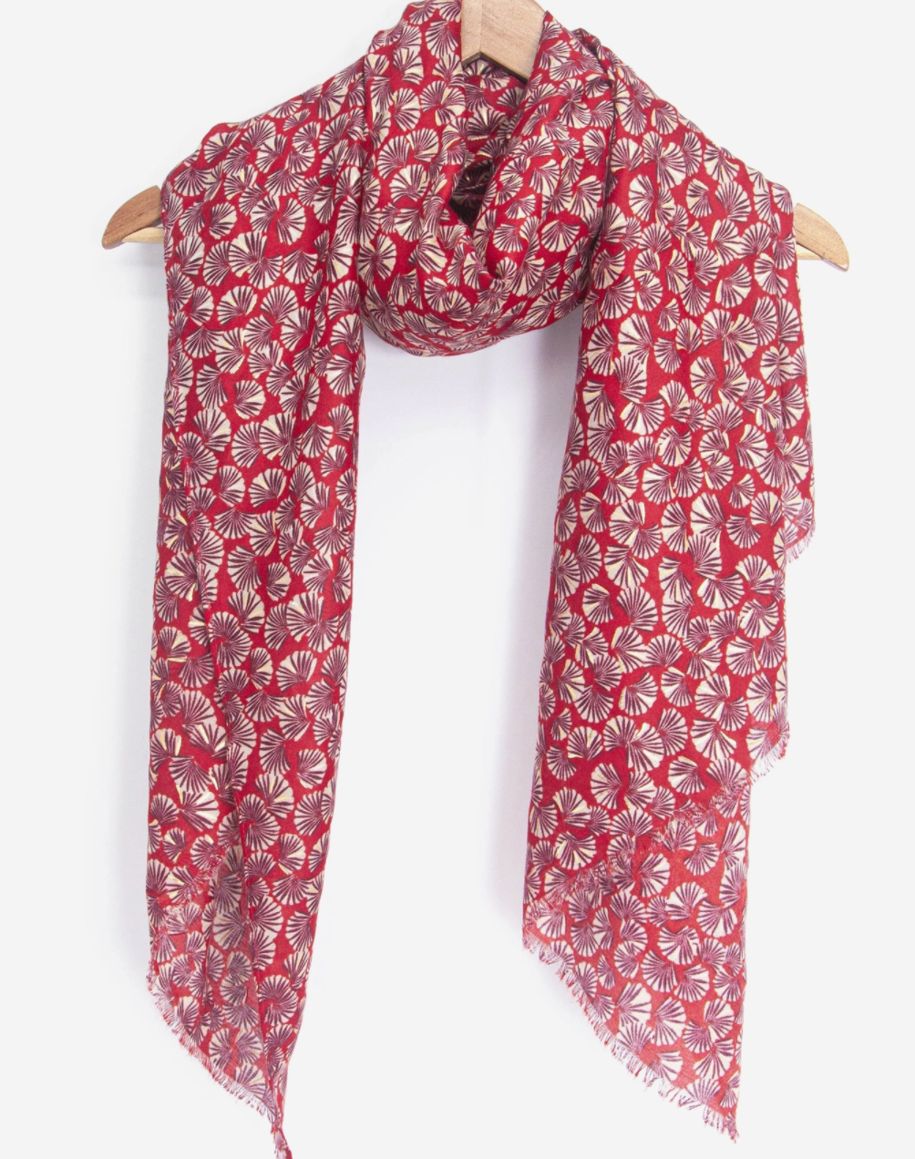 Alice Lightweight Scarf | Red | Retro Fan