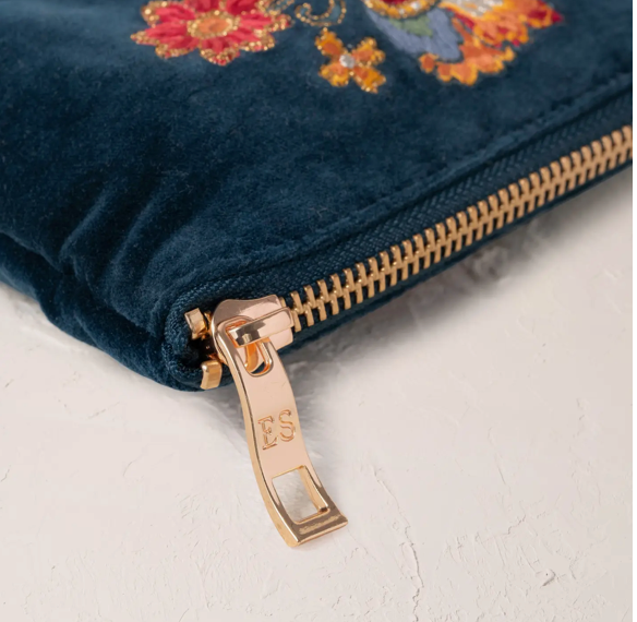 Elizabeth Scarlett Botanical Garden Coin Purse | Velvet Zip Pouch