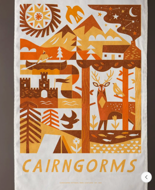 Cairngorms National Park Tea Towel – Scottish Gifts | 100% Cotton