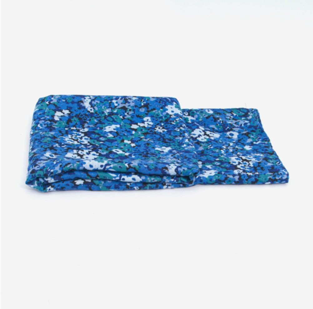 Meera Lightweight Scarf | Blue Floral