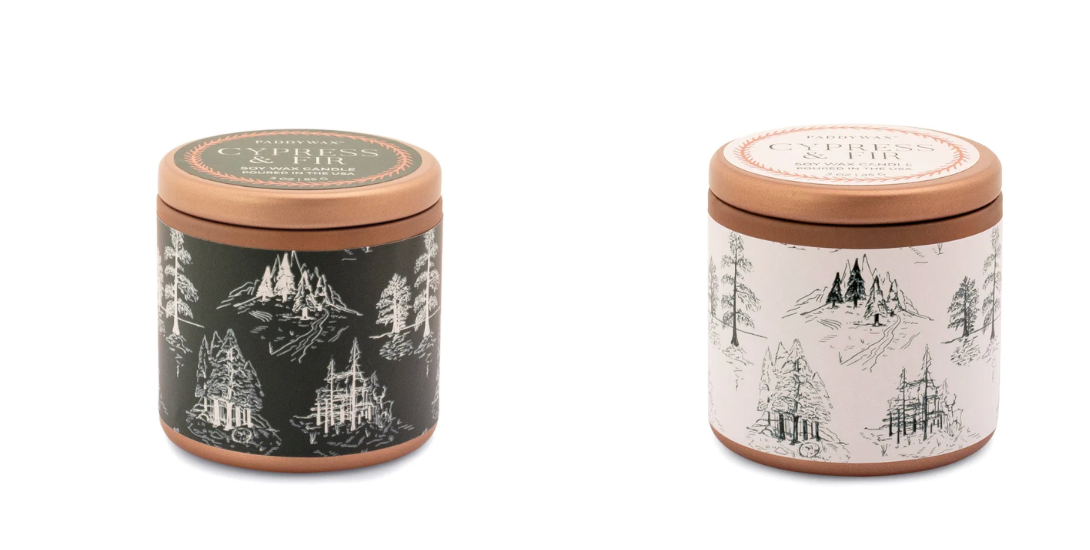 Cypress & Fir Bronze Tin Christmas Candle