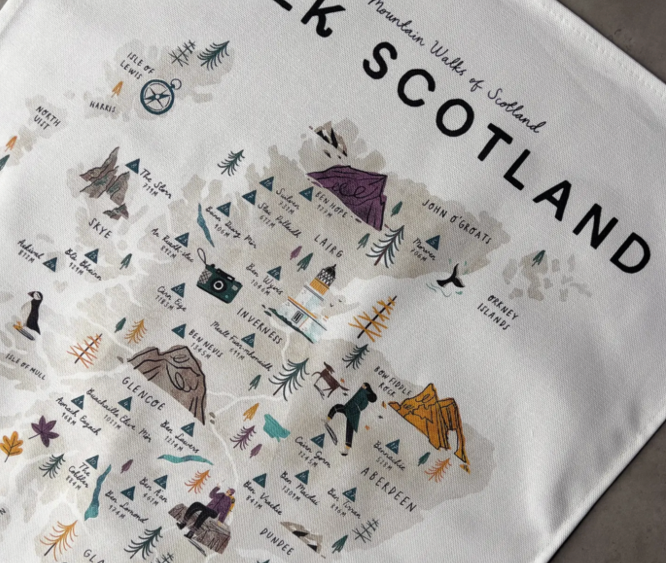Walk Scotland Tea Towel – Scottish Gifts | 100% Cotton