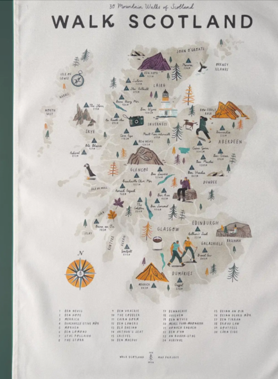 Walk Scotland Tea Towel – Scottish Gifts | 100% Cotton