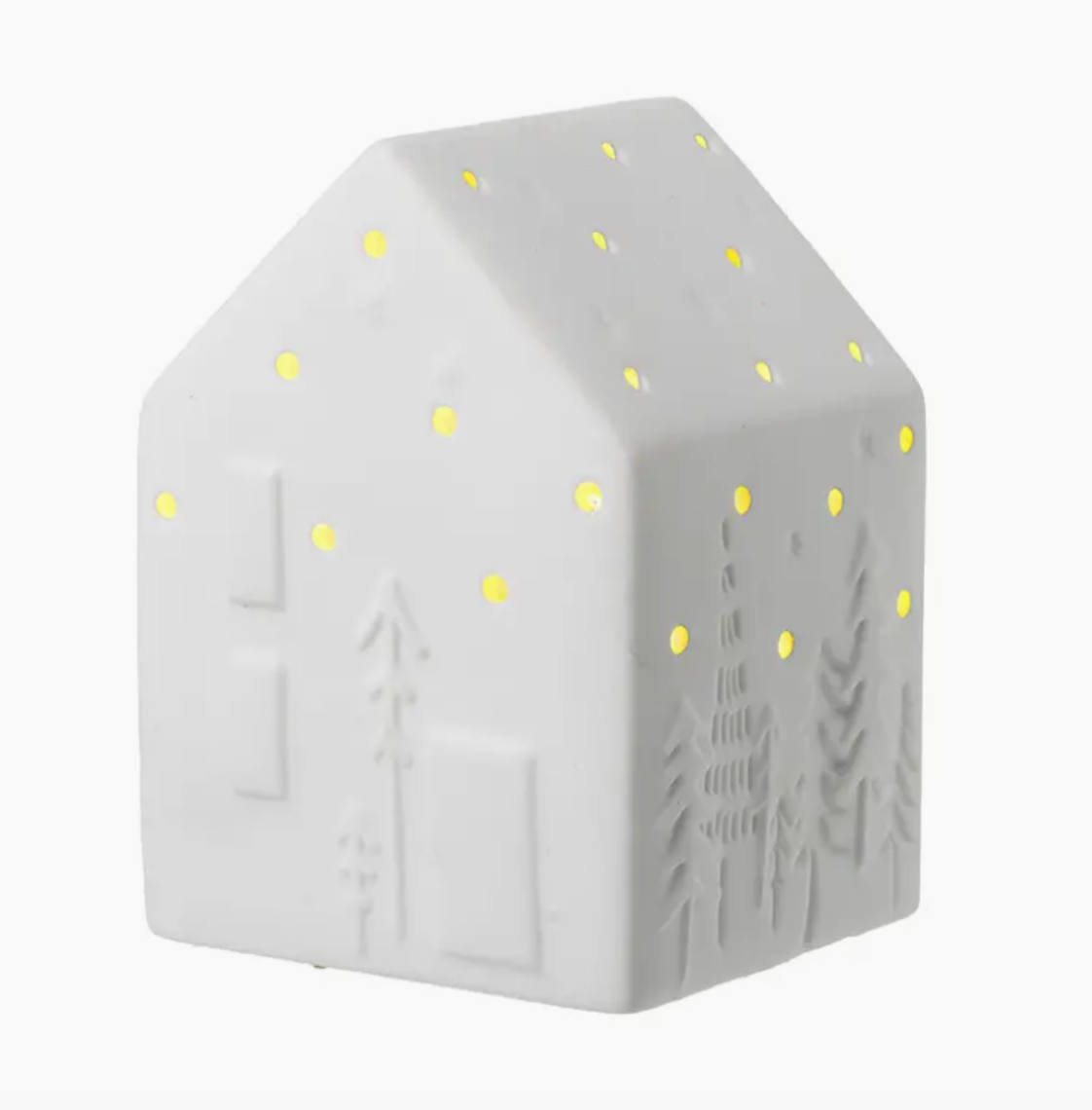 White Porcelain Light-Up House