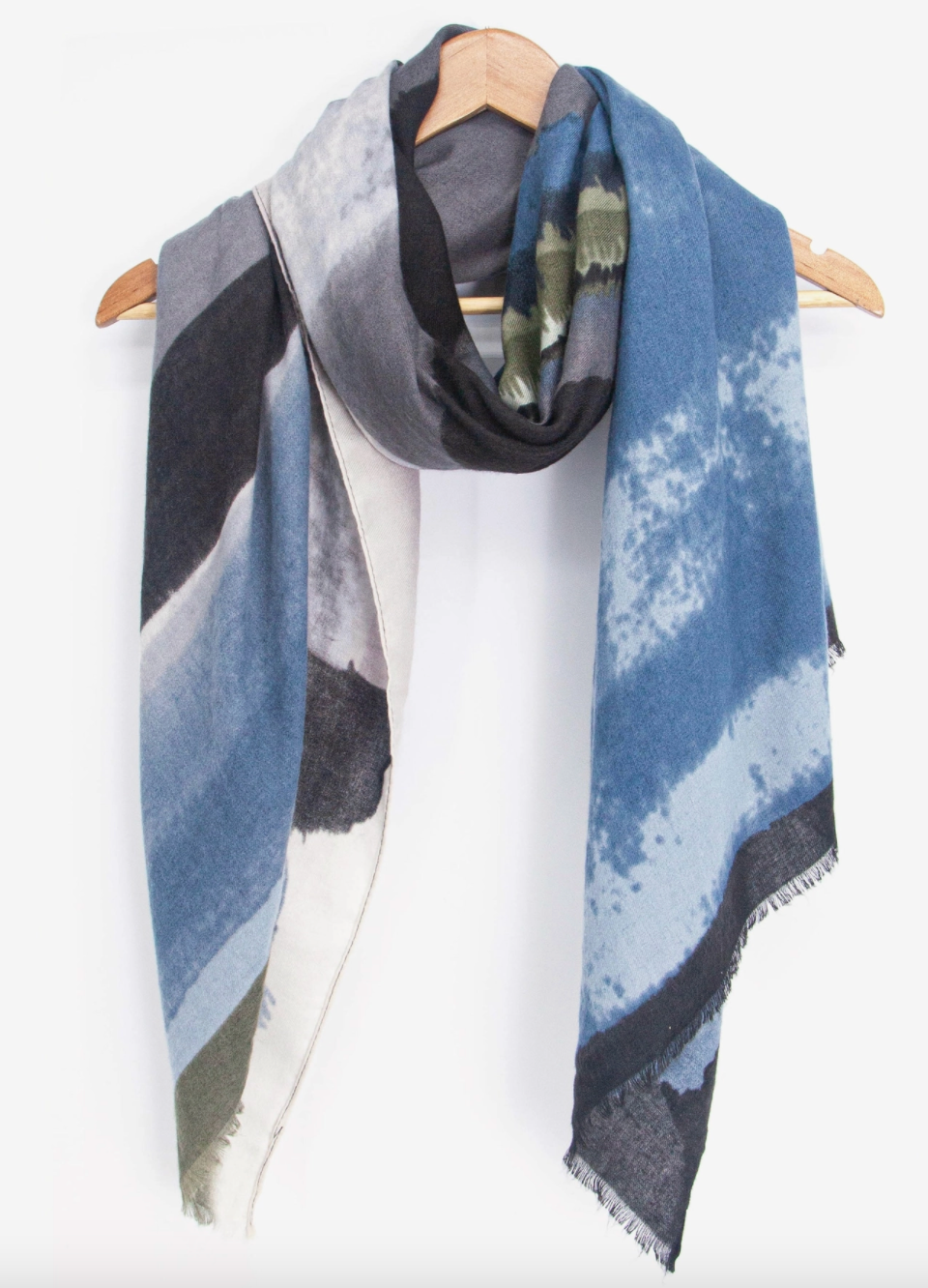 Penelope Lightweight Scarf | Blue | Watercolour Print