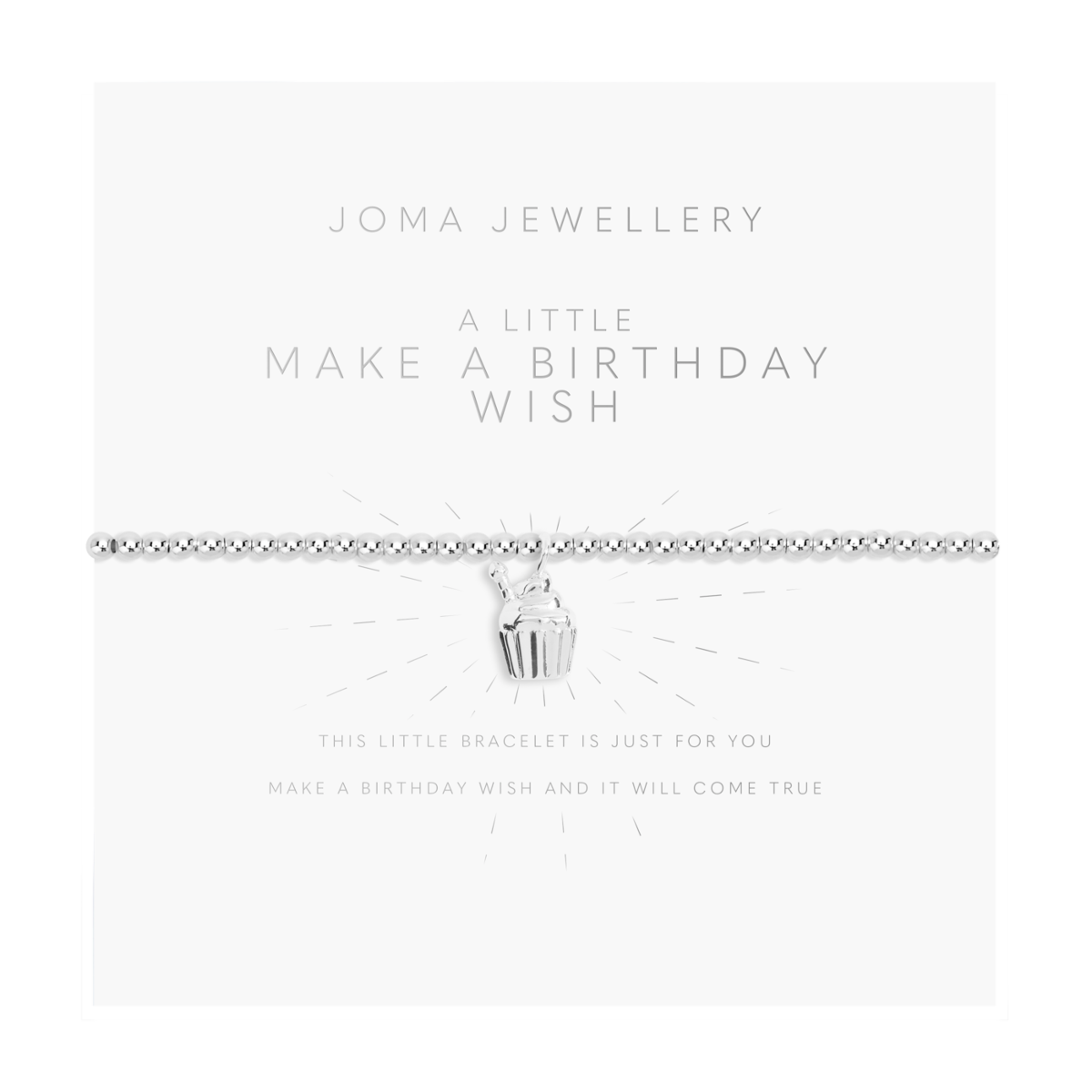 Joma Jewellery | Children's A Littles | 'Make A Birthday Wish' Bracelet