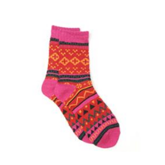 Cosy Red Nordic Socks