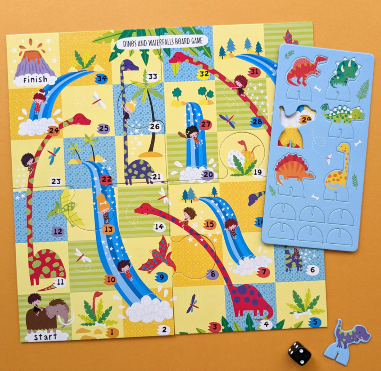 Dinosaur Board Game Set | Includes 2 Games & Activity Book