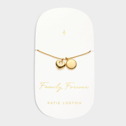 Katie Loxton | 'Family Forever' Waterproof Gold Charm Bracelet