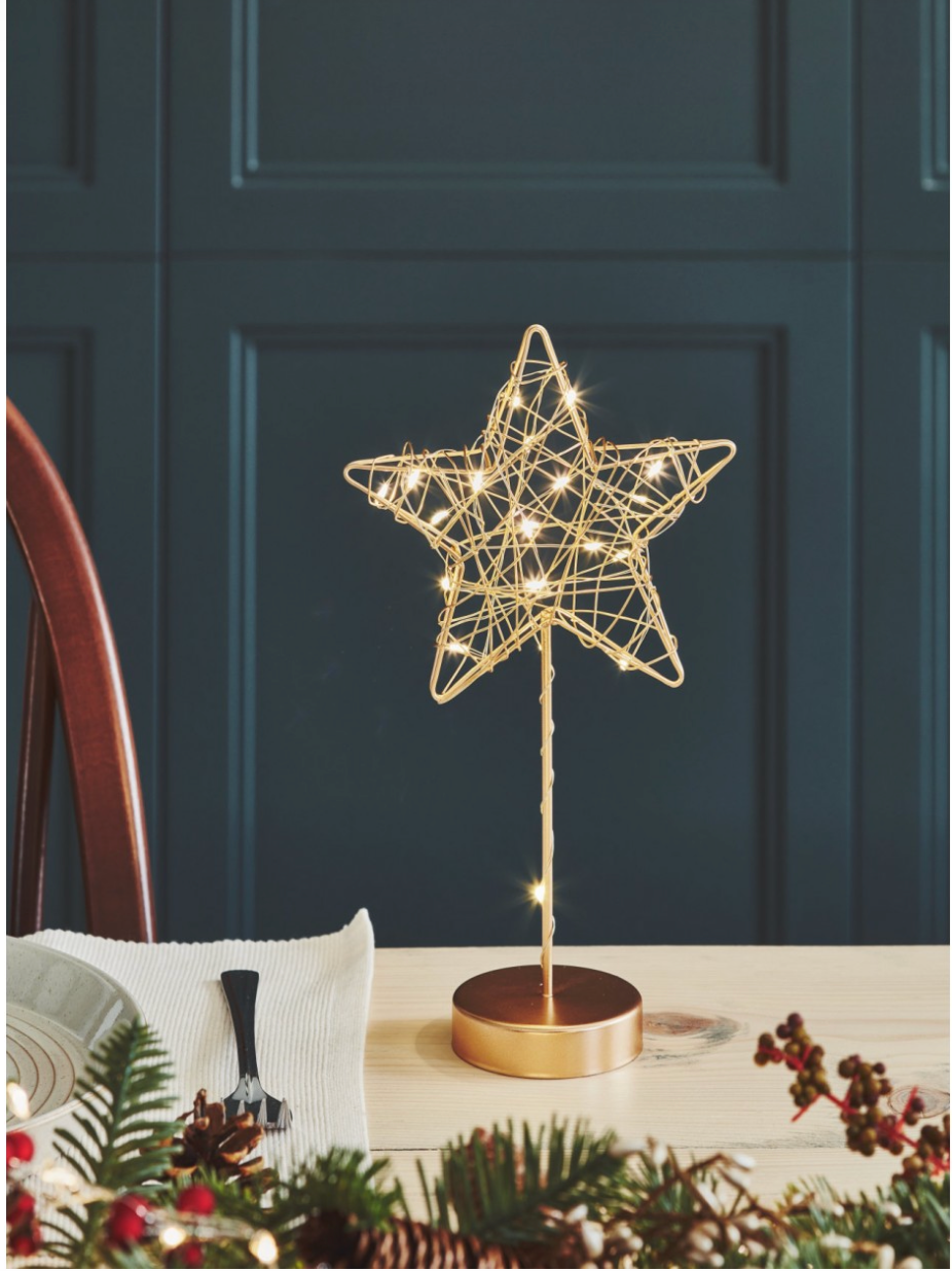Gold Christmas Table Star