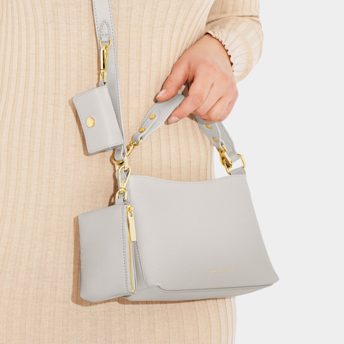 Katie Loxton | Evie Clip On Purse | Cool Grey
