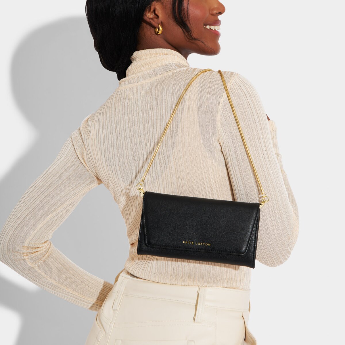 Katie Loxton | Neva Crossbody Clutch Bag | Black