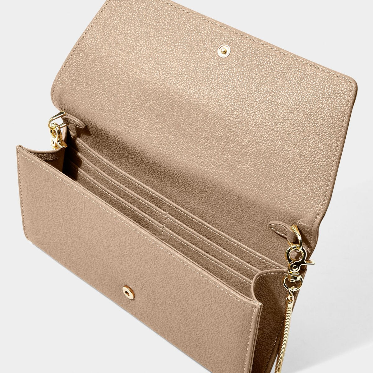 Katie Loxton | Neva Crossbody Clutch Bag | Soft Tan