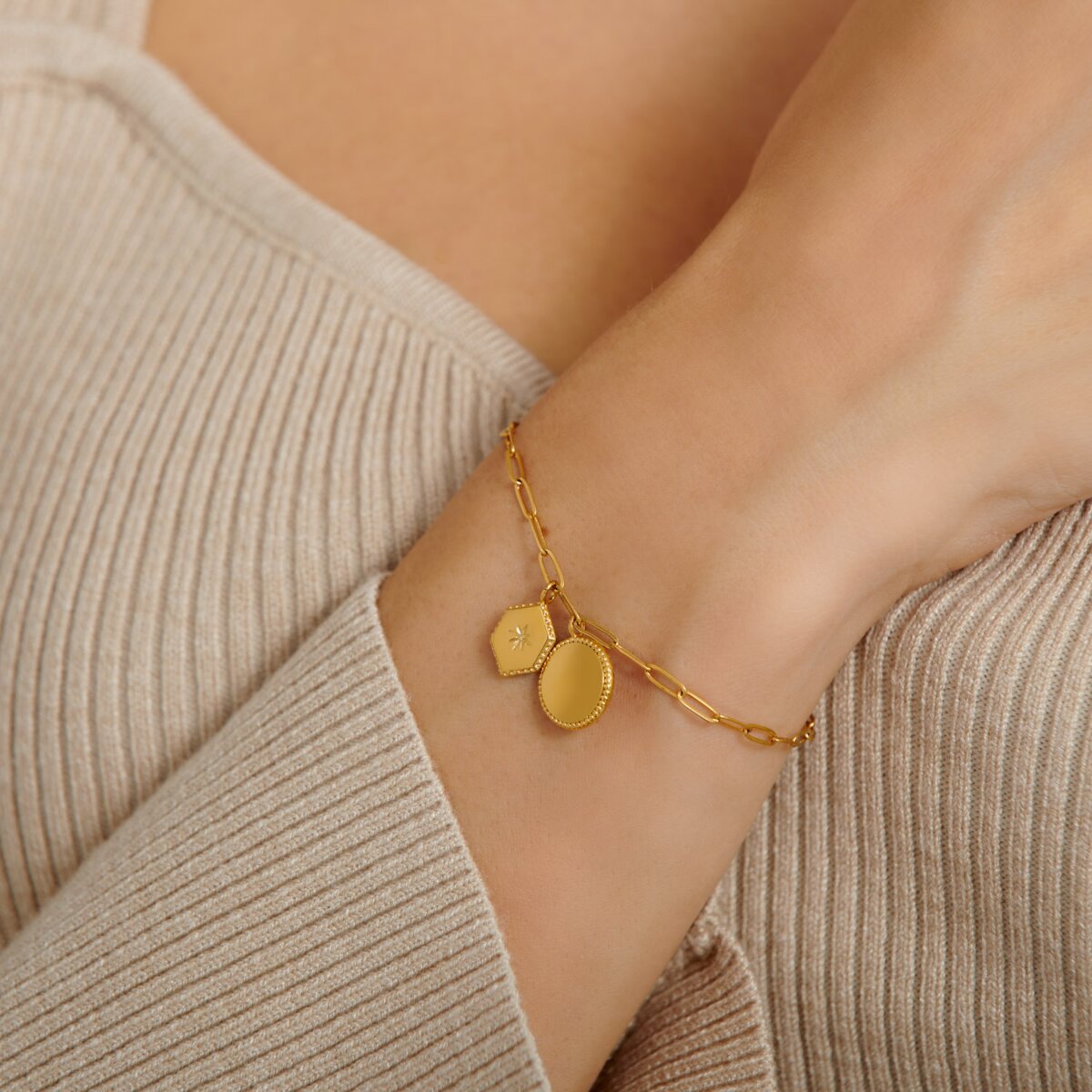 Katie Loxton | Soul Sister Waterproof Gold Charm Bracelet