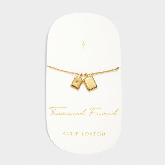 Katie Loxton | Treasured Friend Waterproof Gold Charm Bracelet