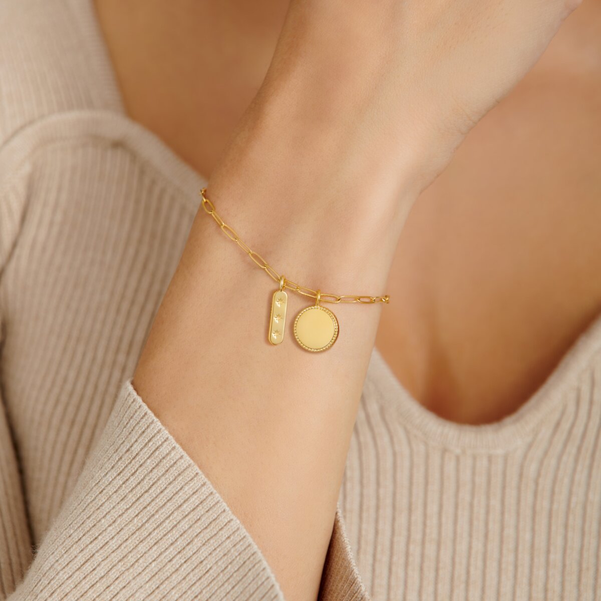 Katie Loxton | 'Dreamer' Waterproof Gold Charm Bracelet