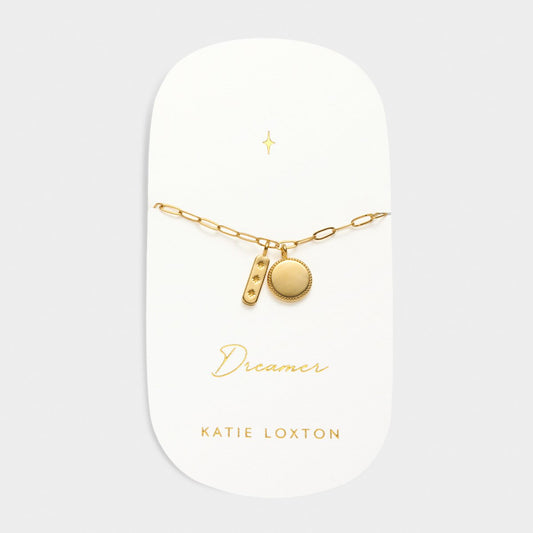 Katie Loxton | 'Dreamer' Waterproof Gold Charm Bracelet