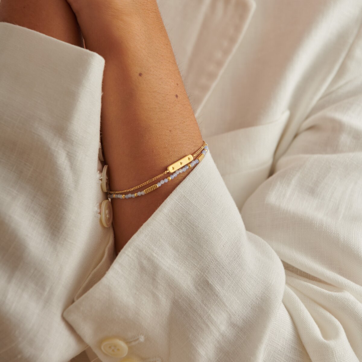 Katie Loxton | Birthstone Bracelet | March | Aqua Crystal