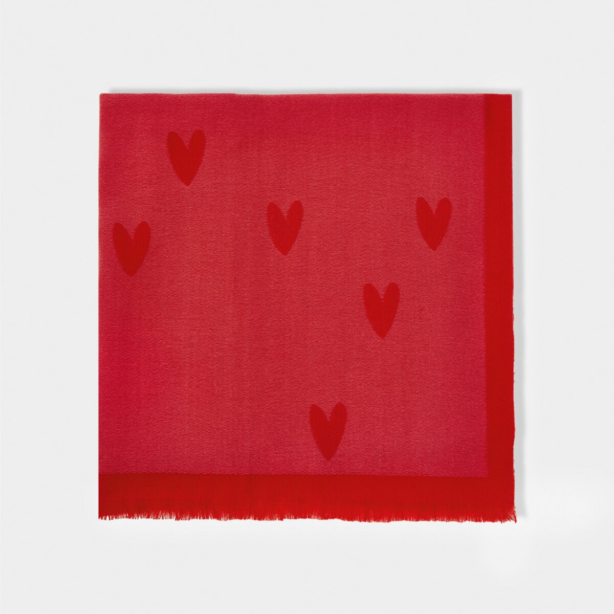 Katie Loxton | Heart Print Blanket Scarf | Fuchsia