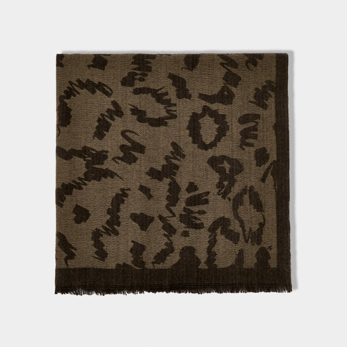Katie Loxton | Signature Print Blanket Scarf | Chocolate