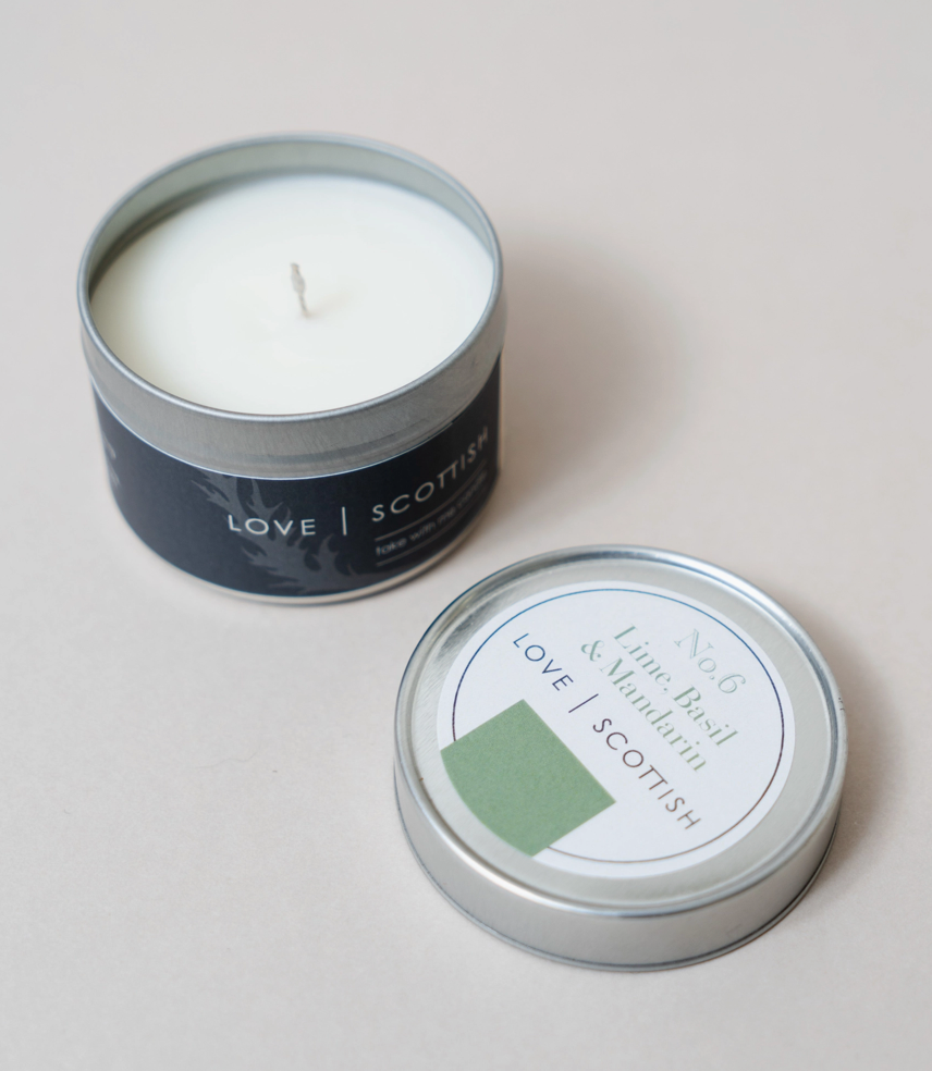 Lime, Basil & Mandarin | Tin Travel Candle