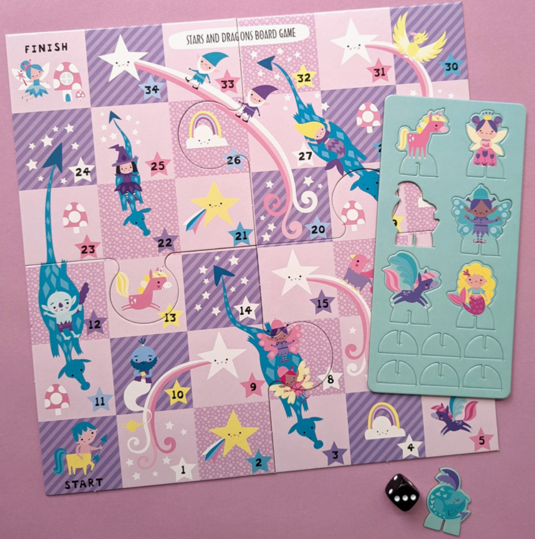 Magical Creatures Board Game Set | Includes 2 Games & Activity Book