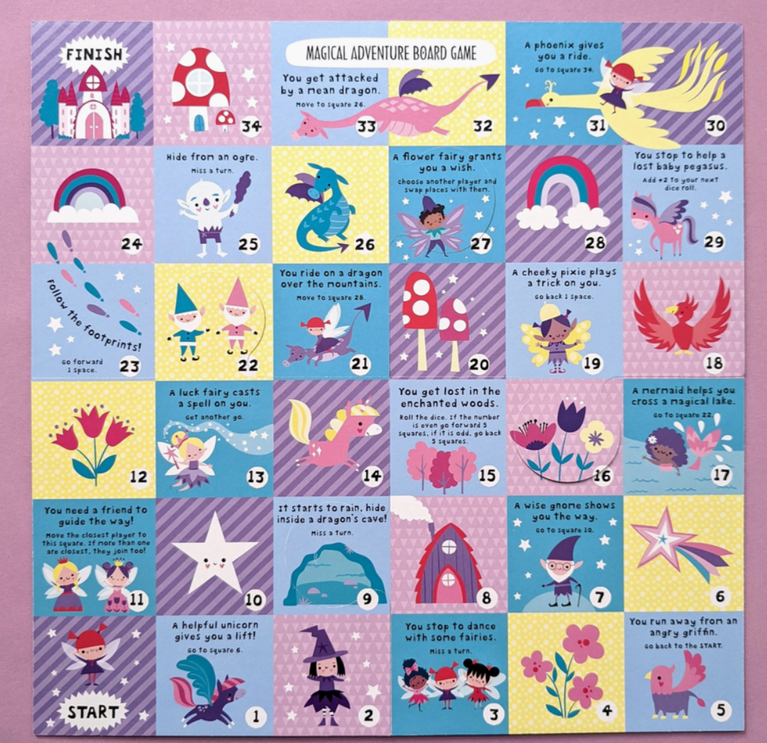 Magical Creatures Board Game Set | Includes 2 Games & Activity Book