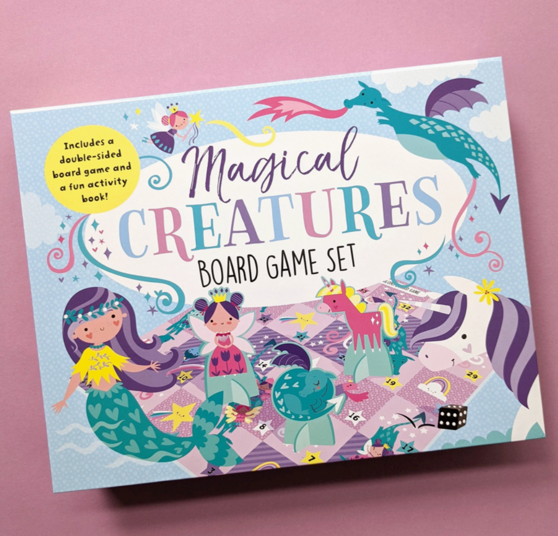 Magical Creatures Board Game Set | Includes 2 Games & Activity Book