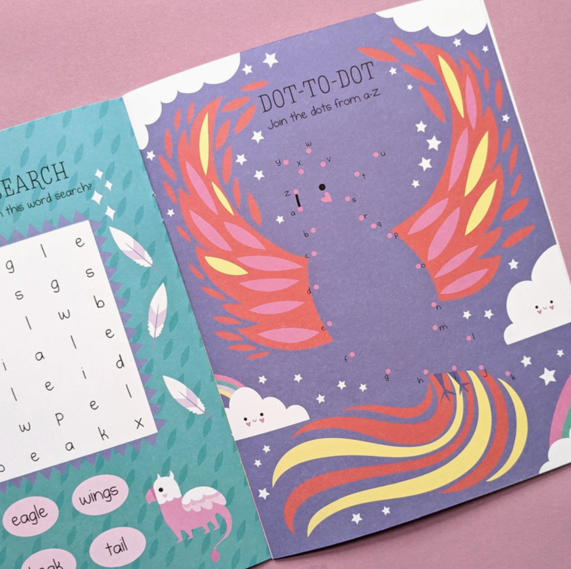 Magical Creatures Board Game Set | Includes 2 Games & Activity Book