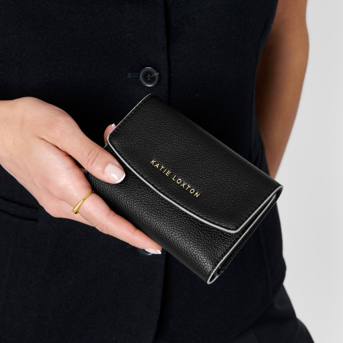 Katie Loxton | Marni Purse | Black with Contrast Trim