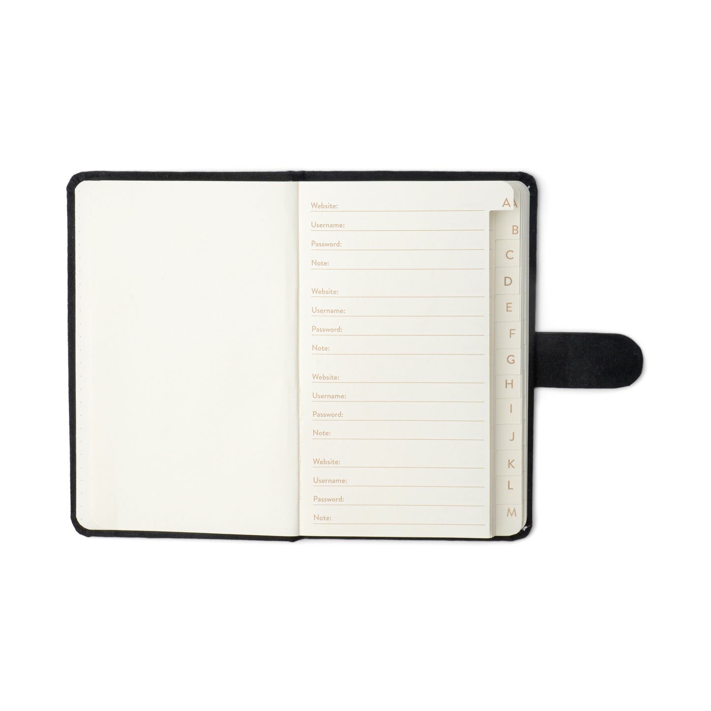 Mini Password Journal | Black | Shh