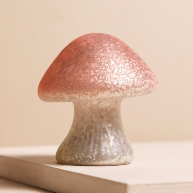 Small Glass Mushroom Light | Pink