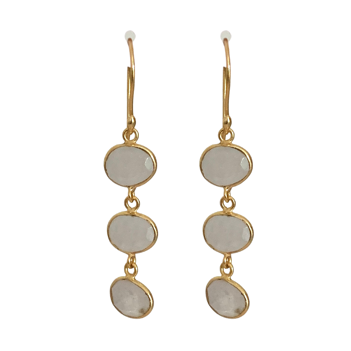 Rainbow Moonstone Drop Earrings