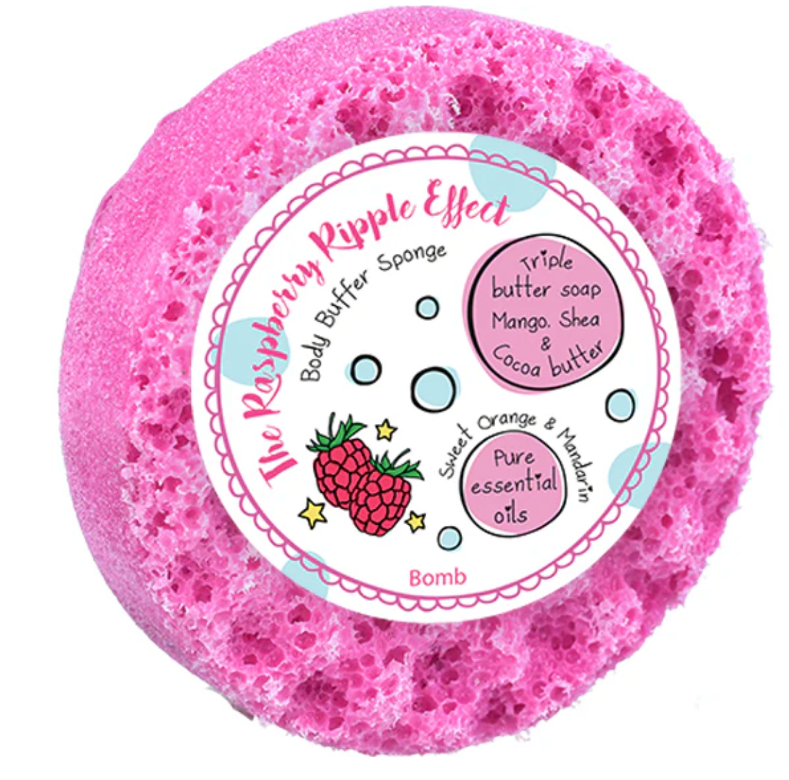 Raspberry Ripple Body Buffer Sponge