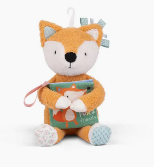 Sensory Snuggables Medium Plush Fox with Cloth Book