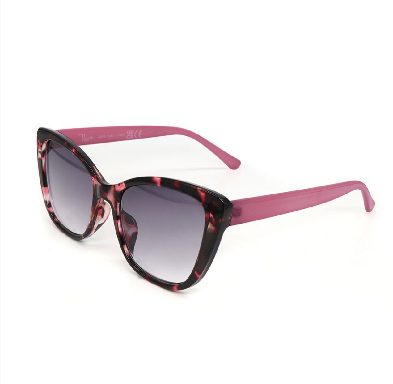 Recycled pink tortoiseshell frame sunglasses