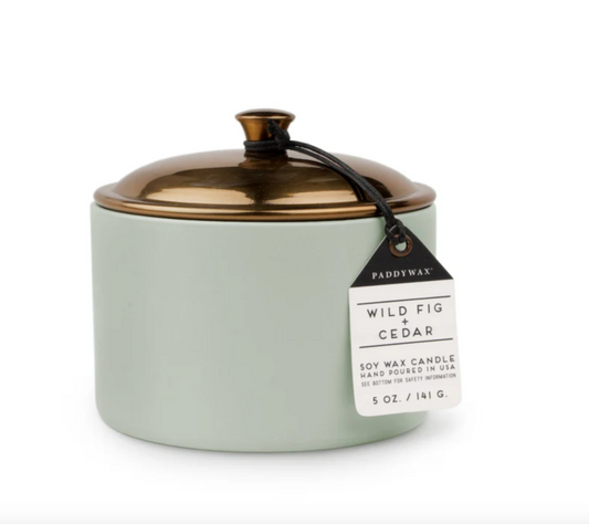 Hygge Scented Candle | Wild Fig & Cedar | Sage Green