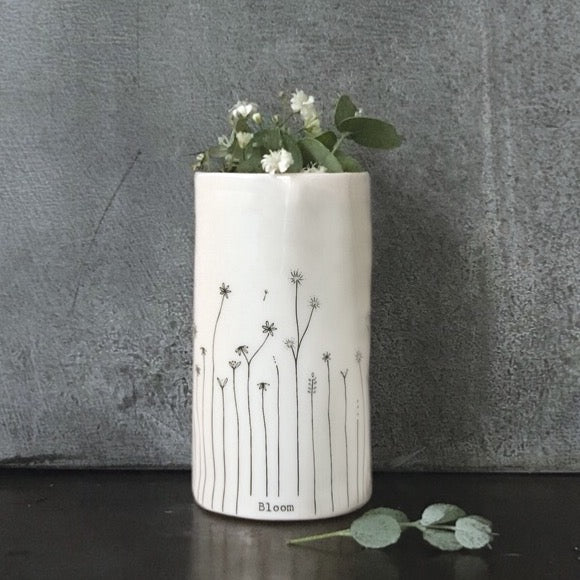 White Porcelain Bloom Bud Vase