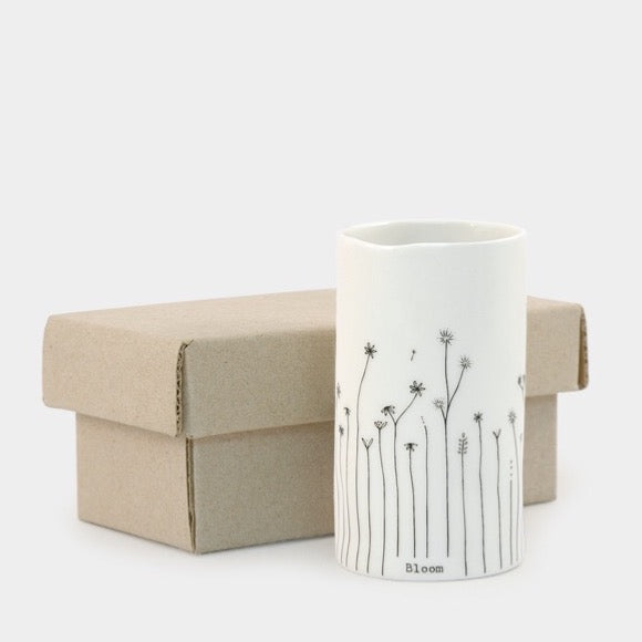 White Porcelain Bloom Bud Vase