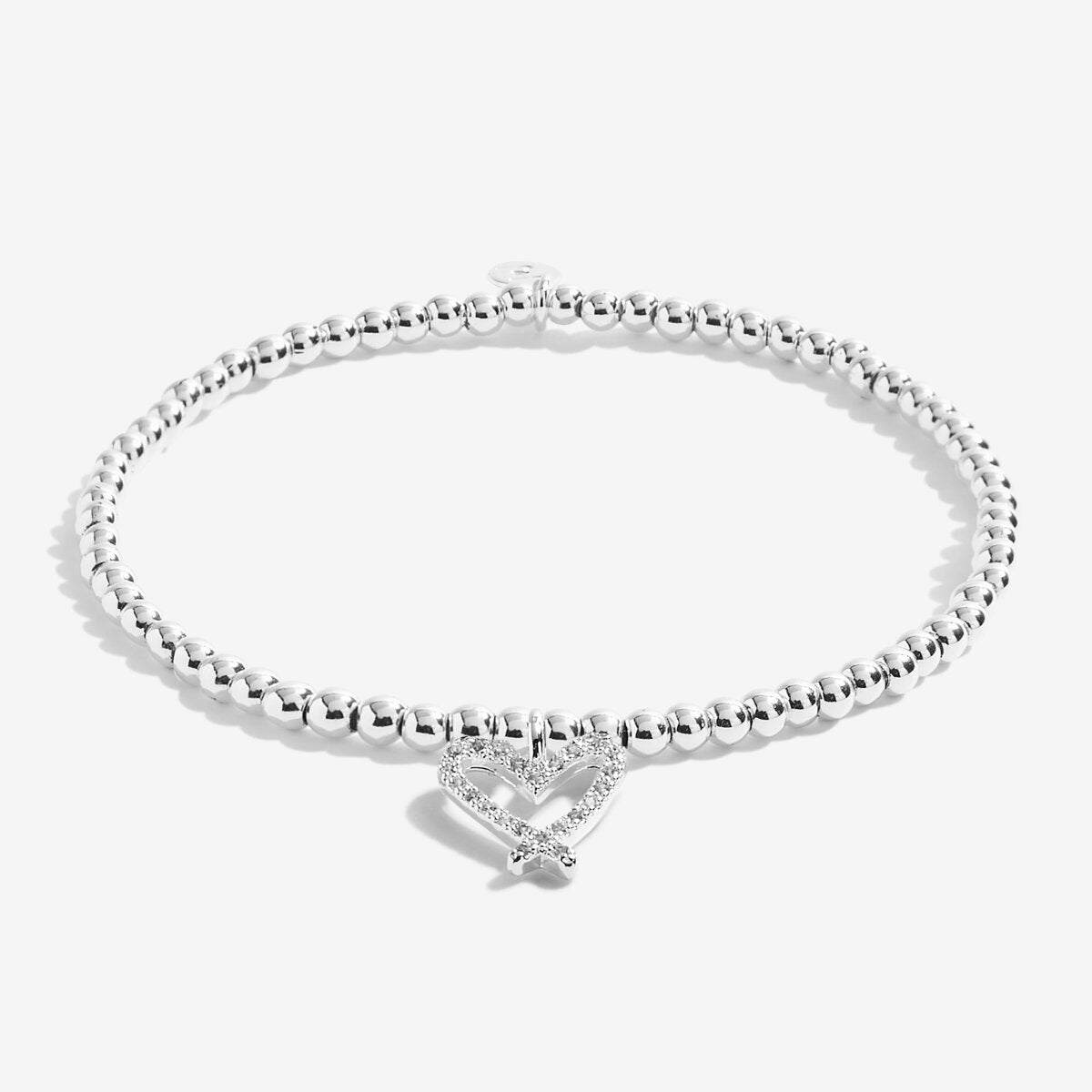 21st birthday silver plated heart bracelet by Joma Jewellery