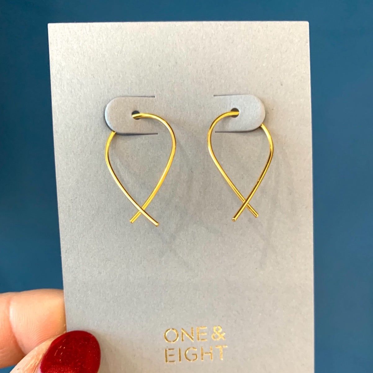 Mini Gold Crossover Earrings