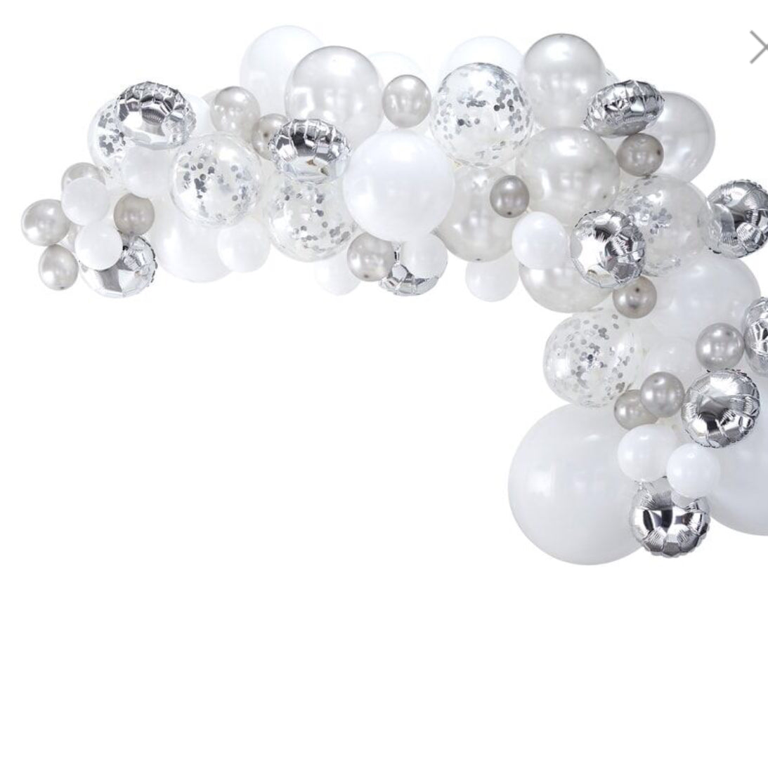 Silver Balloon Arch