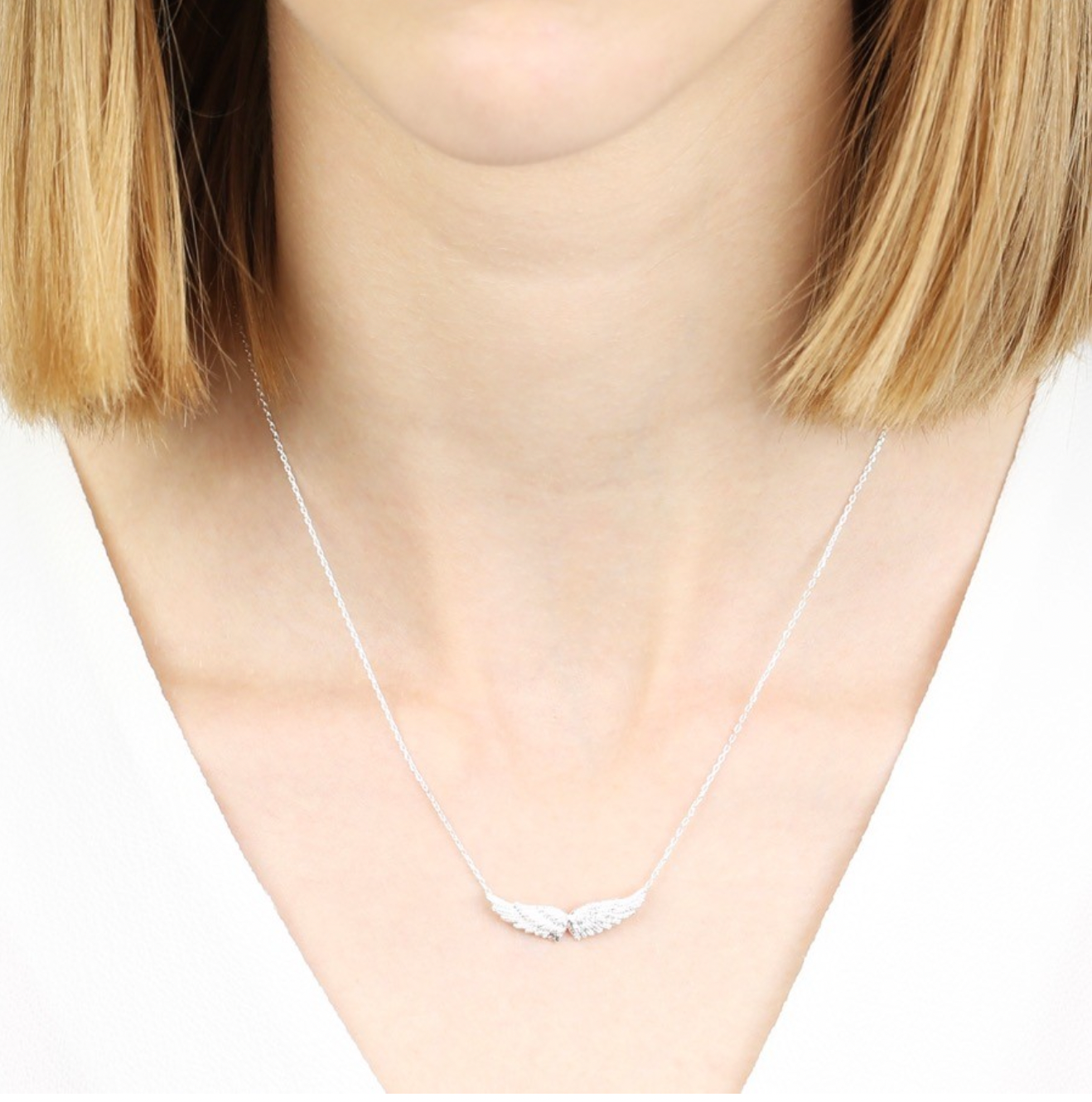 angel wing memorial necklace
