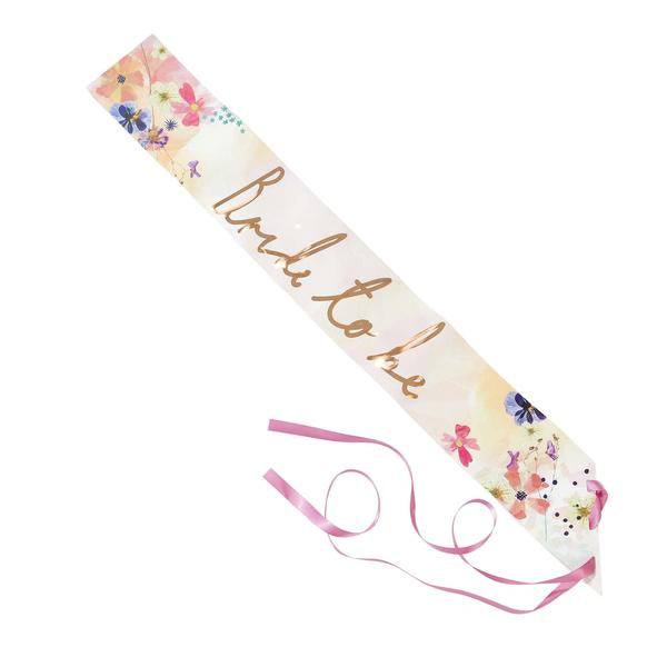 Hen Party Bride To Be Gold Foil Sash