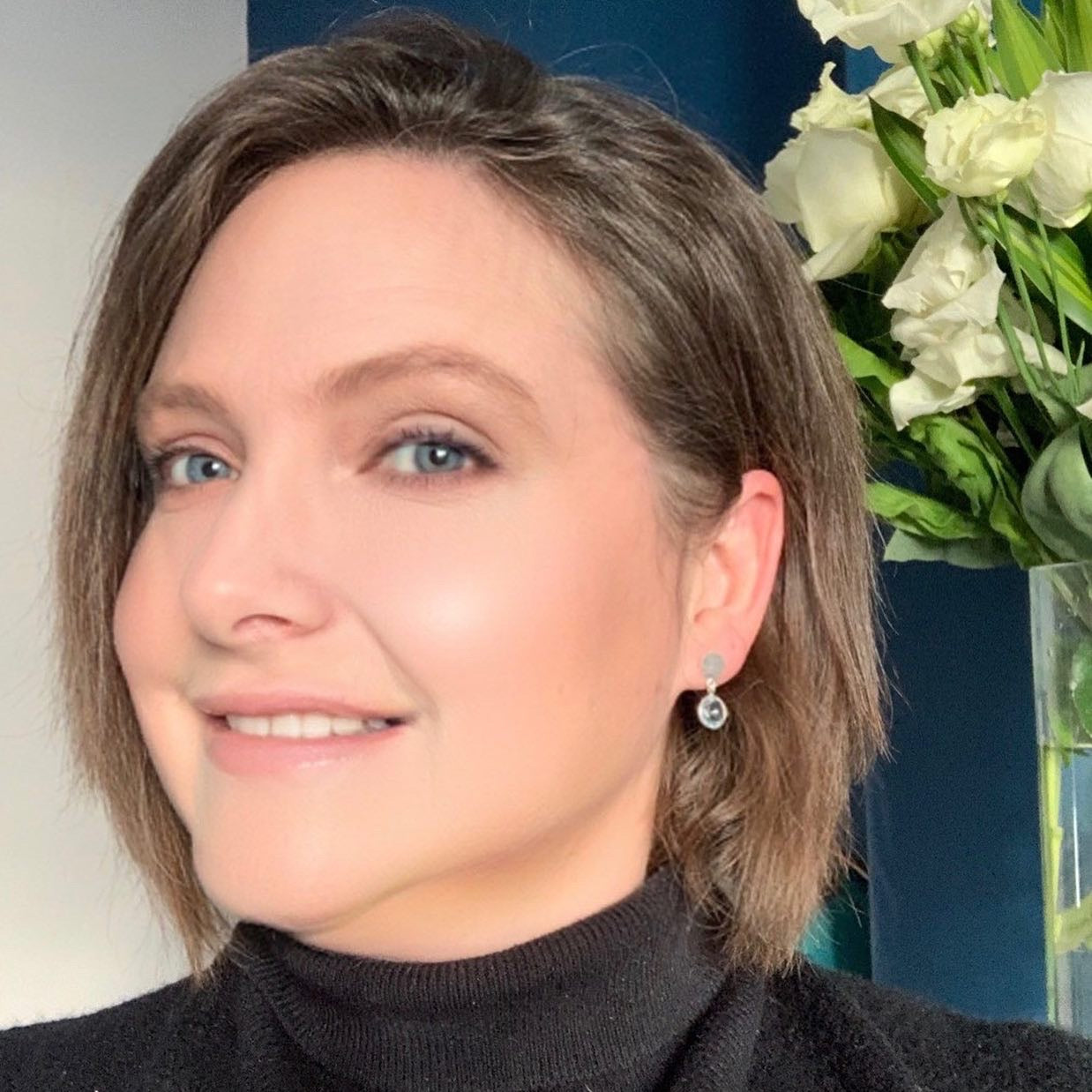 blue topaz and sterling silver earrings