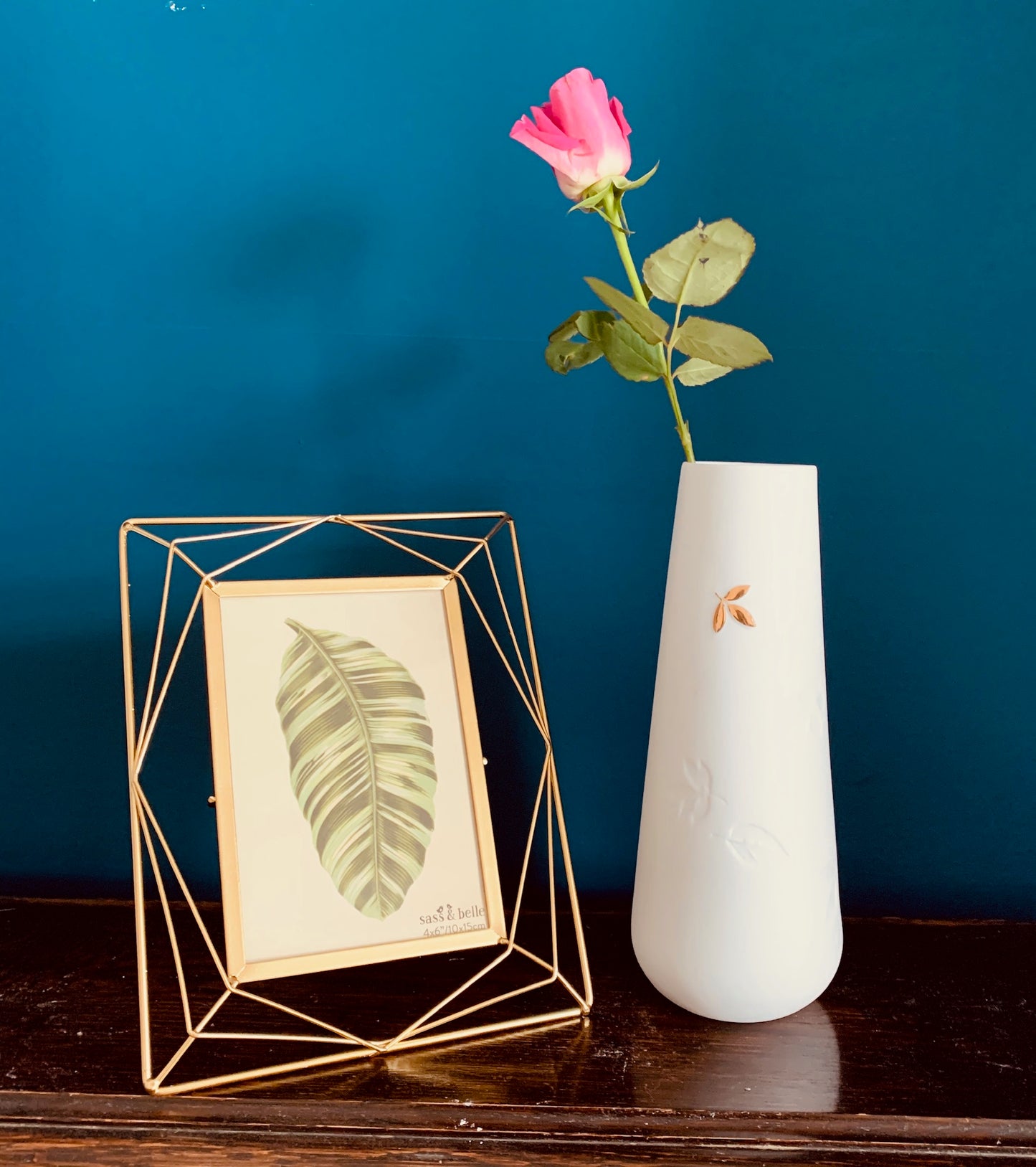 Gold Leaf Porcelain Vase